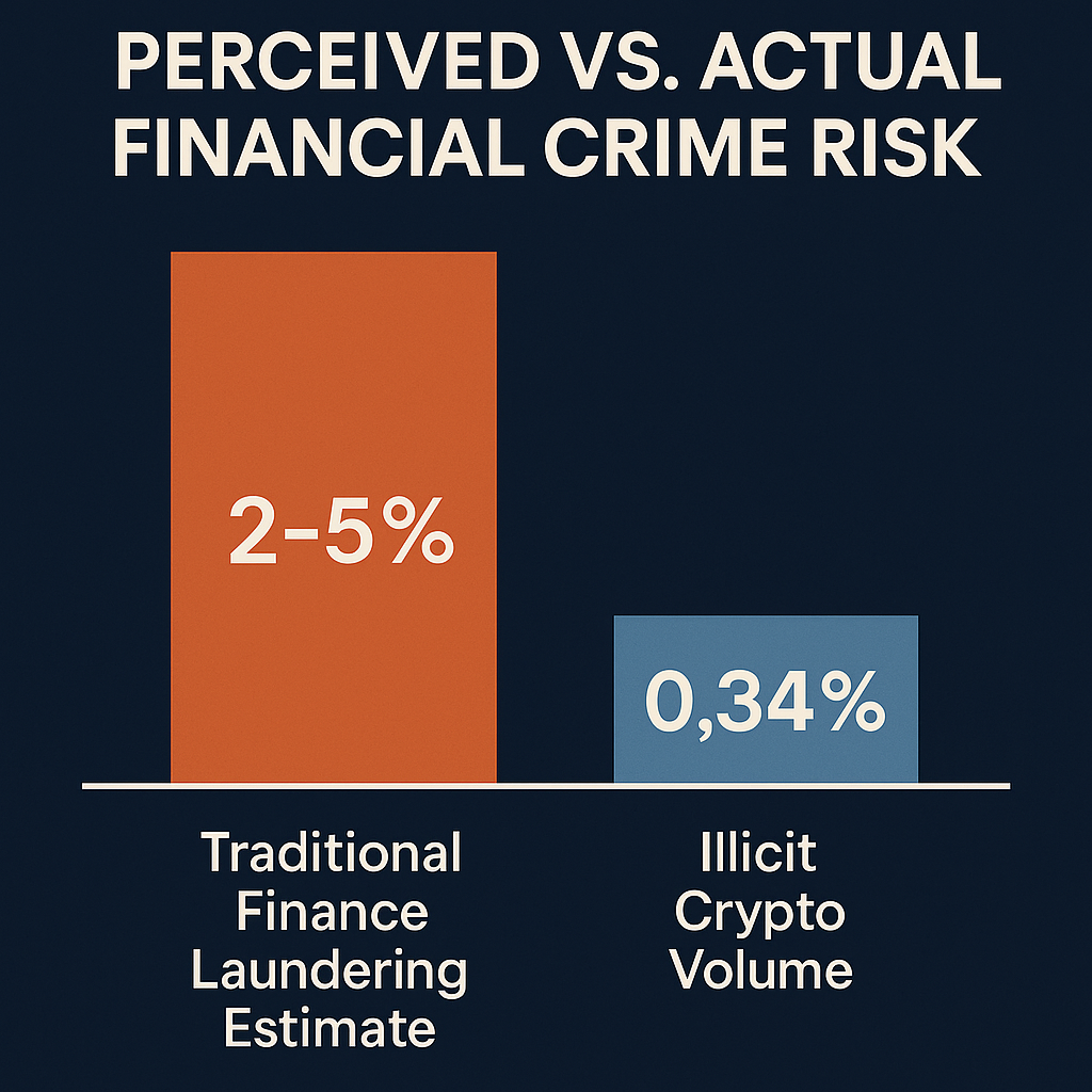 Illicity transactions, crypto versus FIAT
